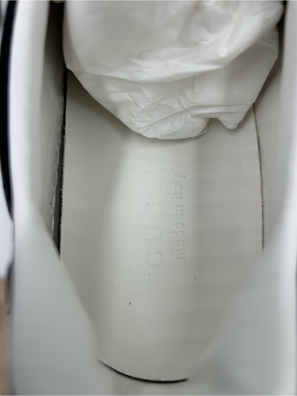 Men's Gucci GG embossed leather sneakers size 12 fits 13 US made in Italy - Picture 9 of 11
